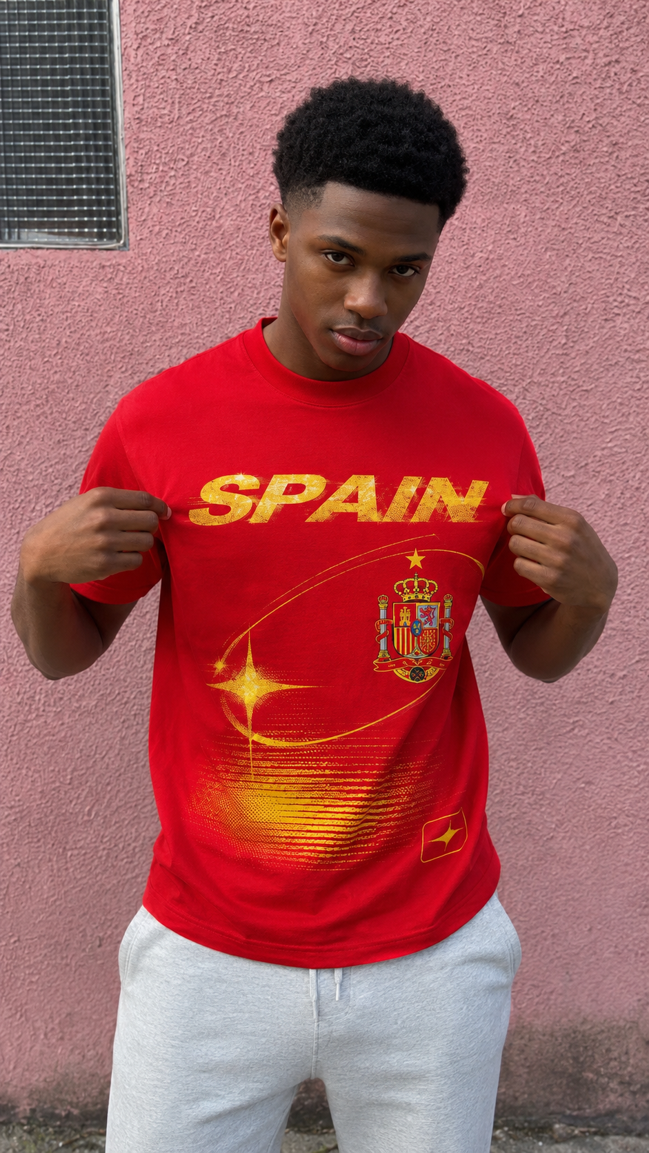 Spain 2026 Oversized Graphic Tee – Vintage Y2K Football Shirt Archived Memories
