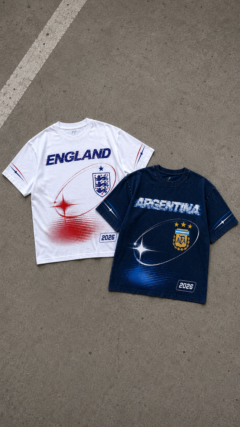 Argentina 2026 Oversized Graphic Tee – Vintage Y2K Football Shirt Archived Memories