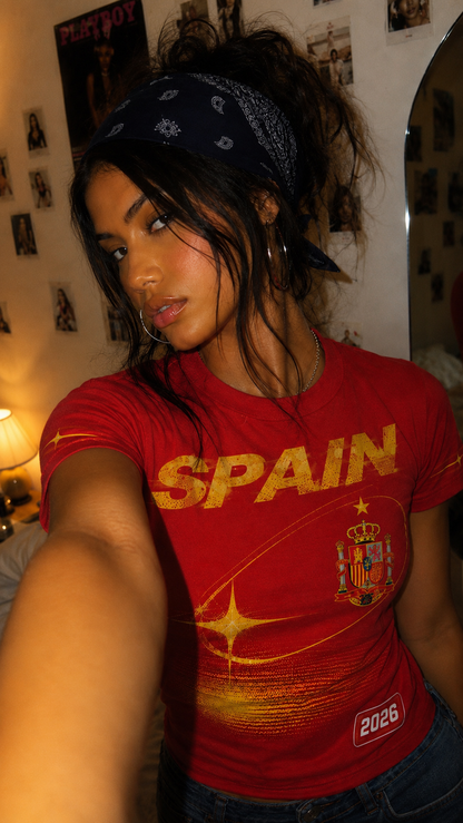 Spain 2026 Oversized Graphic Tee – Vintage Y2K Football Shirt Archived Memories
