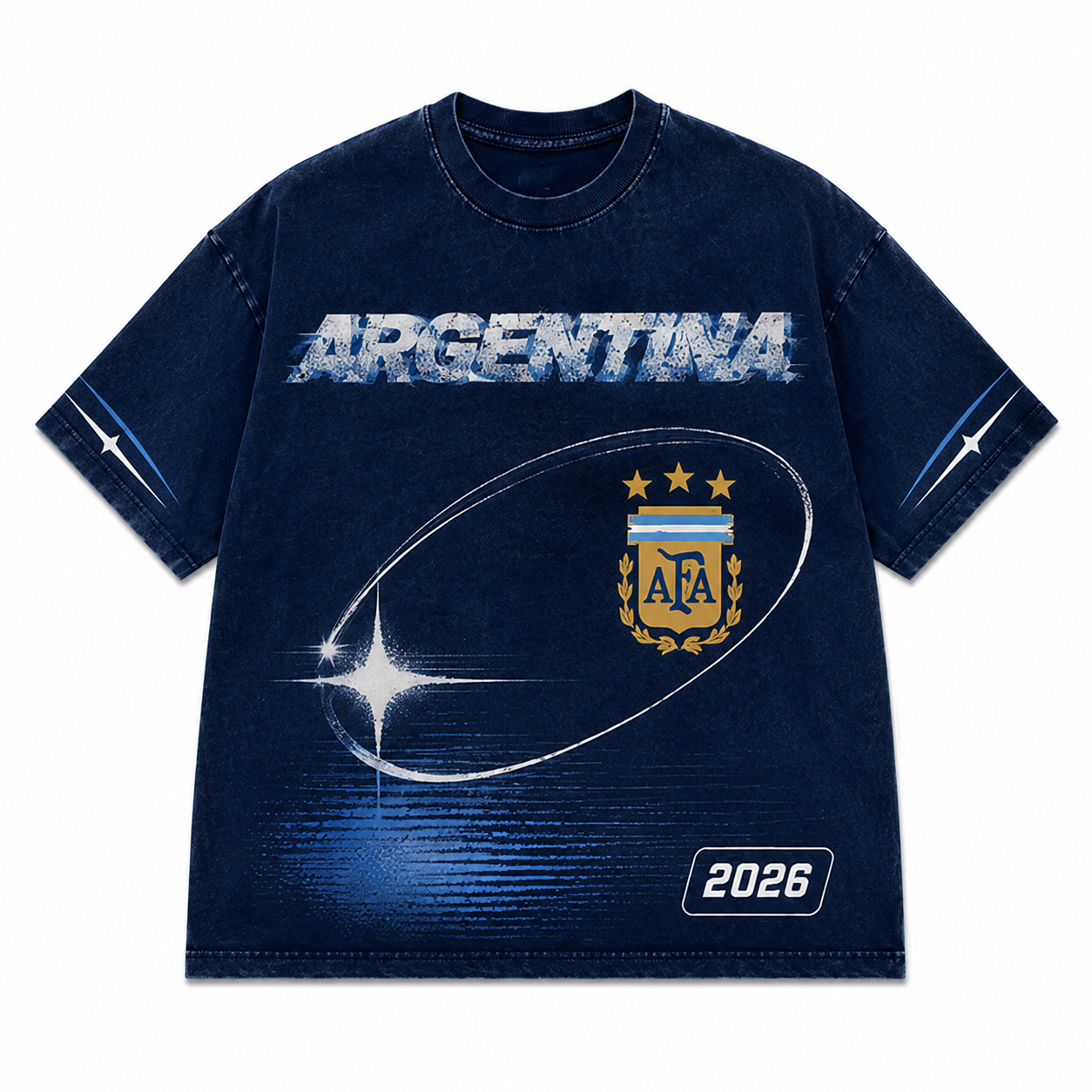 Argentina 2026 Oversized Graphic Tee – Vintage Y2K Football Shirt Archived Memories