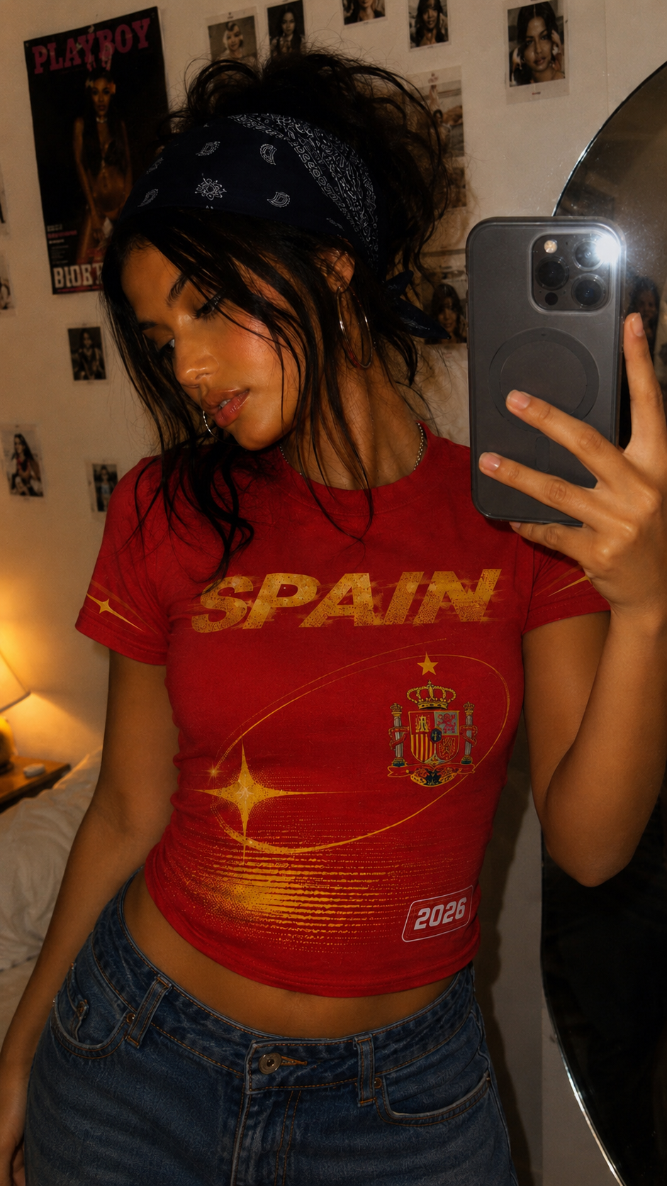 Spain 2026 Oversized Graphic Tee – Vintage Y2K Football Shirt Archived Memories