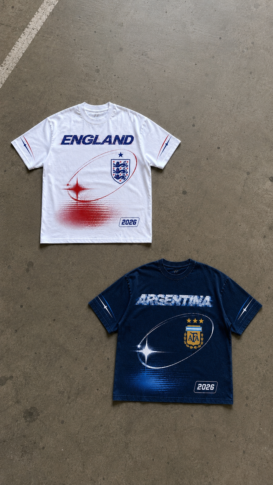 Argentina 2026 Oversized Graphic Tee – Vintage Y2K Football Shirt Archived Memories