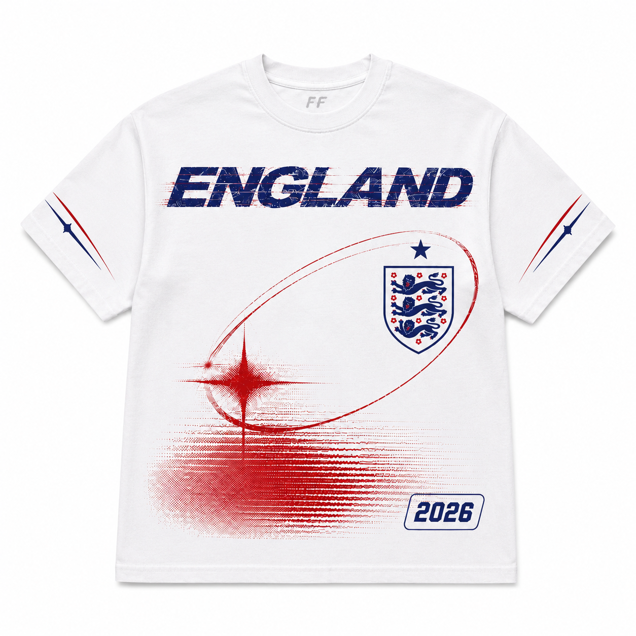 England 2026 Oversized Graphic Tee – Vintage Y2K Football Shirt Archived Memories